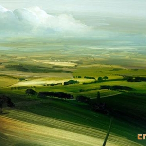 美丽的风景绘画作品
